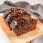 hot fudge brownie bread on a cooling rack