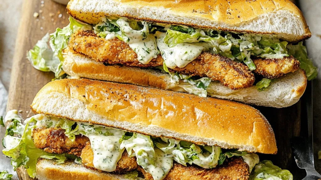 grilled chicken caesar sandwiches with lettuce and mayonnaise