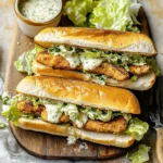 grilled chicken caesar sandwiches with lettuce and mayonnaise