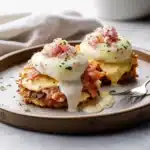 two plates with eggs and cheese on them