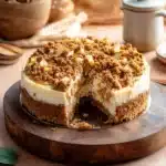 the ultimate apple crumble cheesecake with step by step instructions