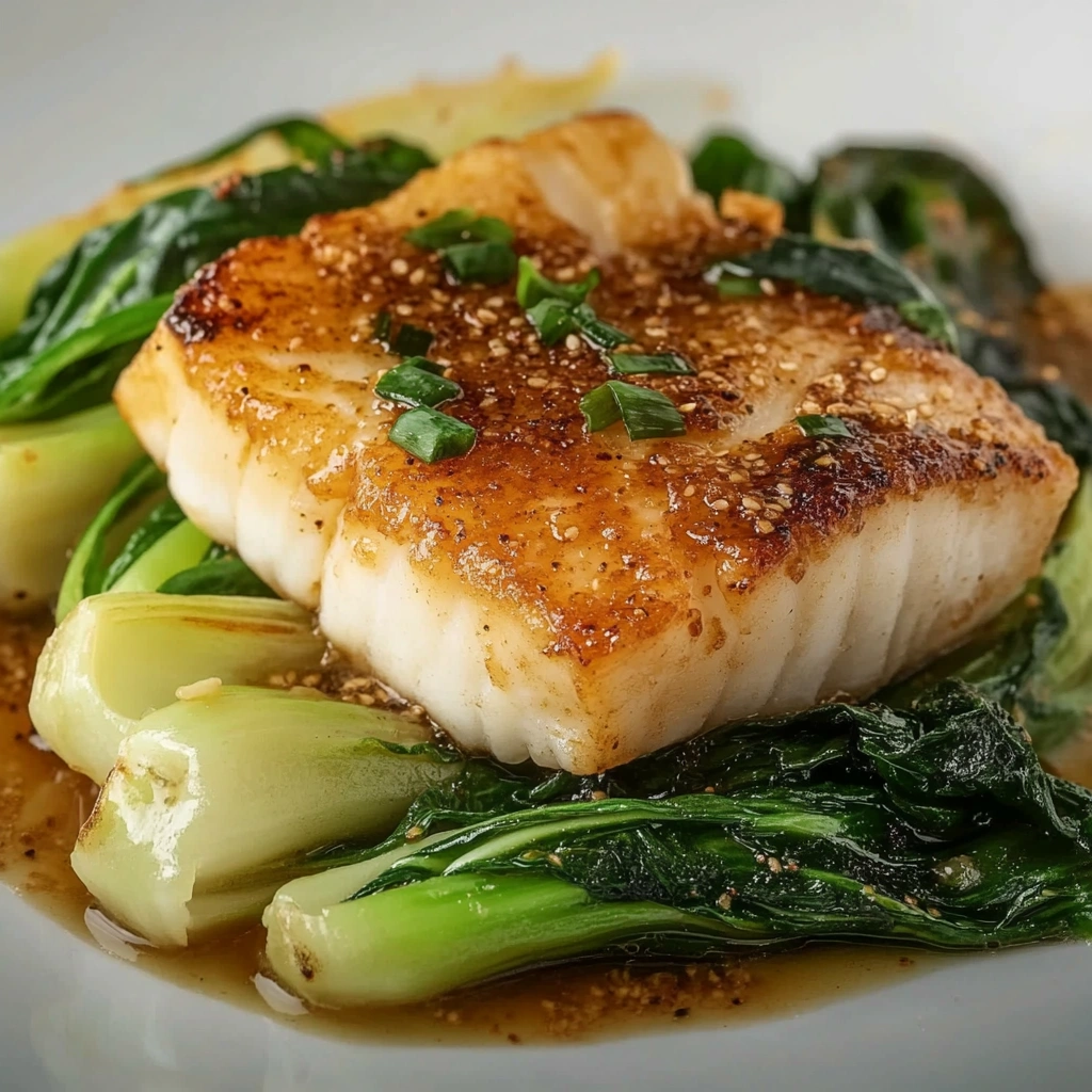 Flavorful Soy Sesame Glazed Cod with Charred Bok Choy - bellieskitchen