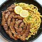 a fork with some food on it in a white bowl next to a wooden table