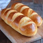 two pictures showing how to make soft fluffy french bread