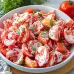 this tomato and garlic salad is so good it's easy to make in the microwave