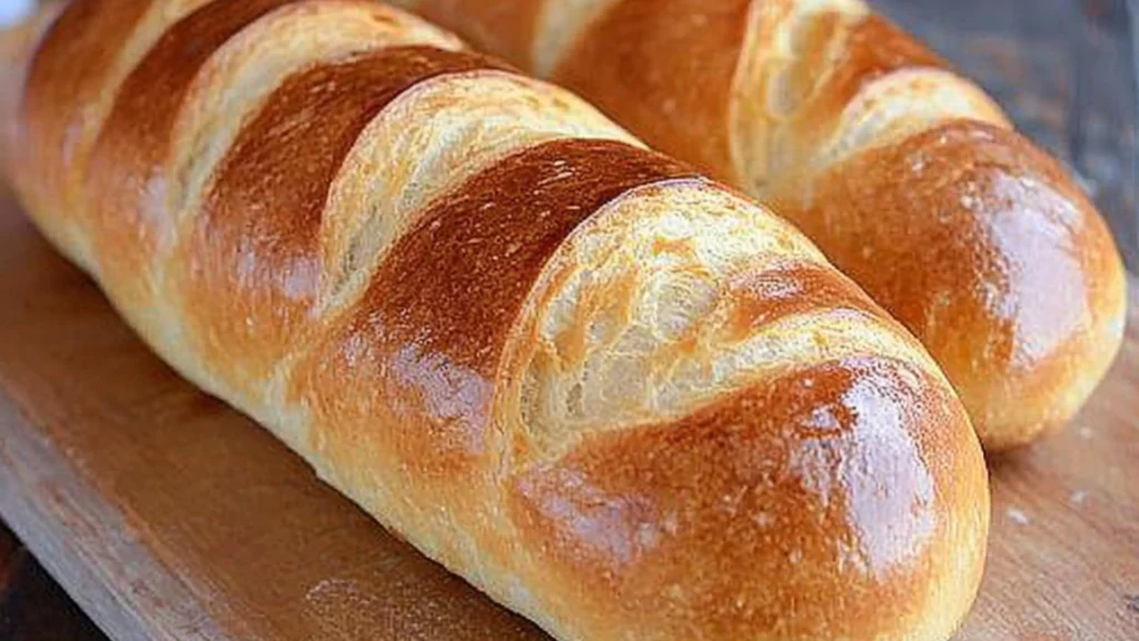 two pictures showing how to make soft fluffy french bread