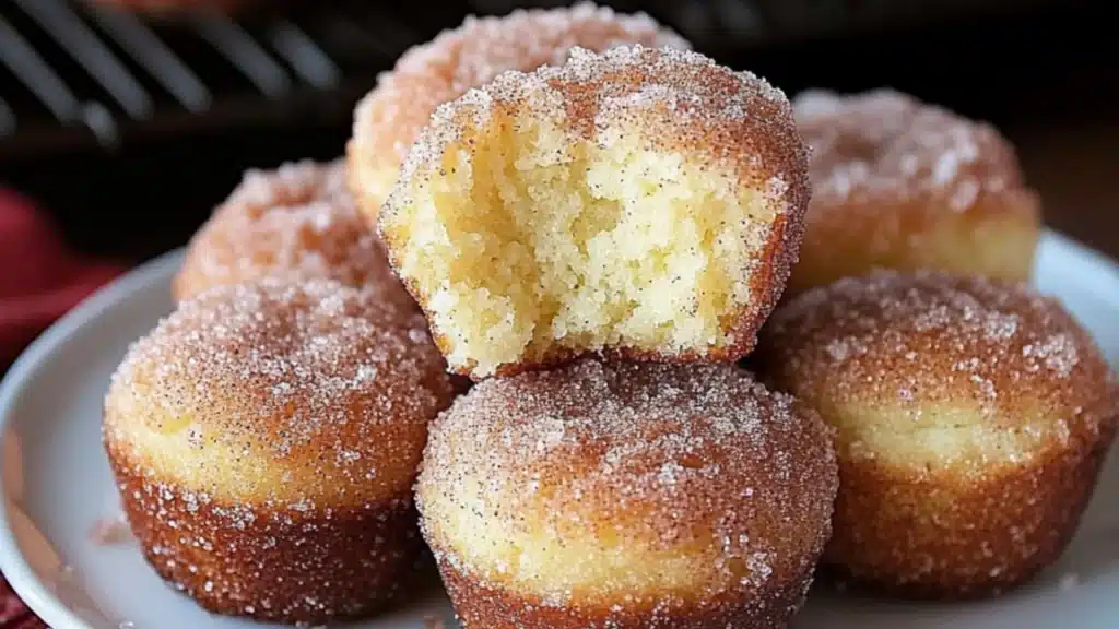 several donuts stacked on top of each other with cheesecake toppings in between them