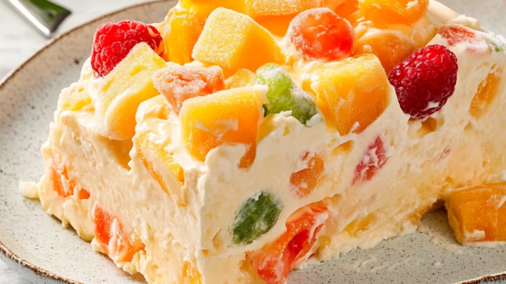 a piece of cake on a white plate with a cherry in the middle and one slice missing