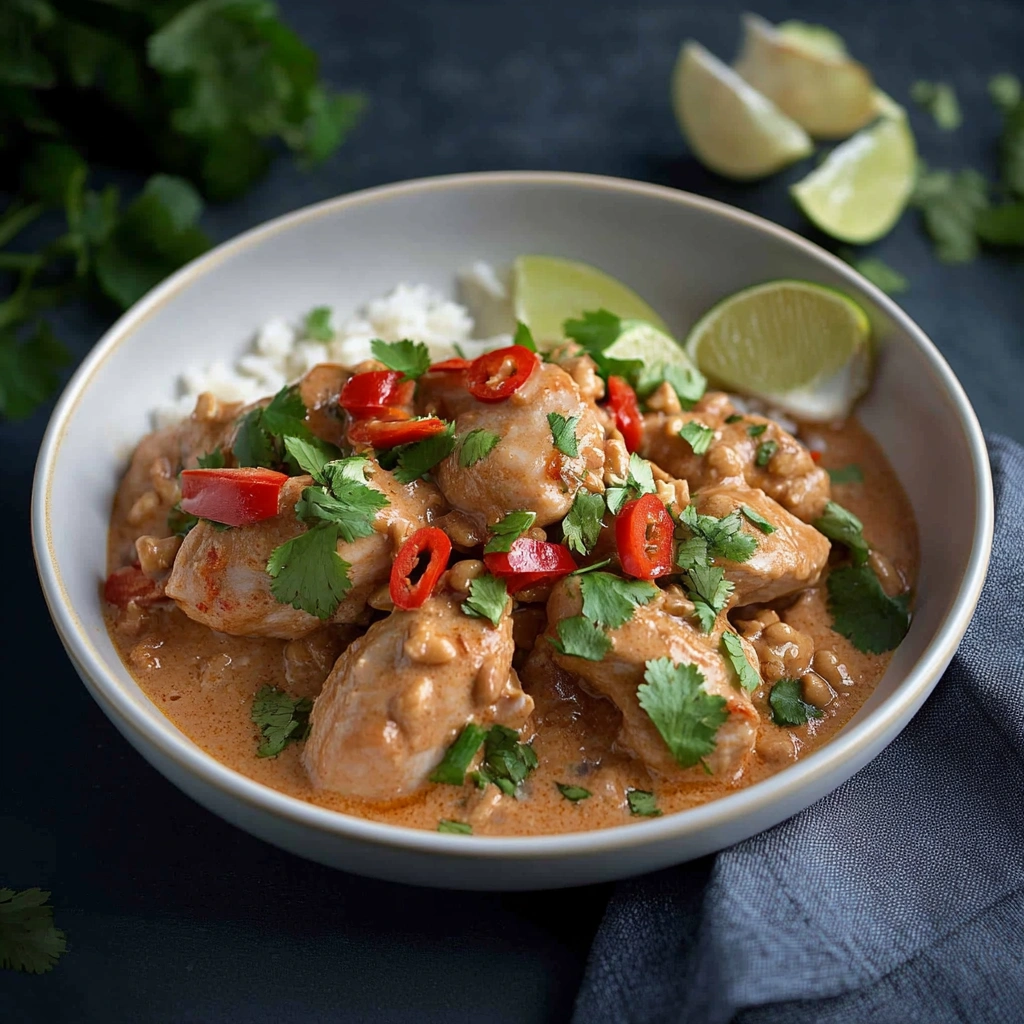 Crockpot Thai Peanut Chicken Recipe