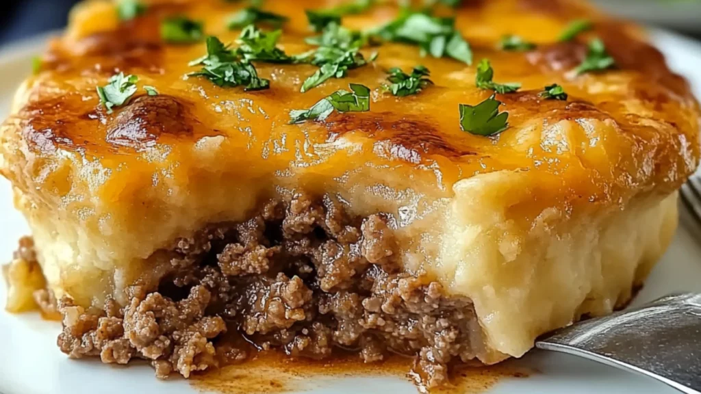 Cheddar Bay Biscuit Ground Beef Cobbler