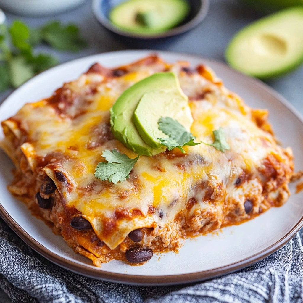  Bean and Cheese Enchilada Casserole