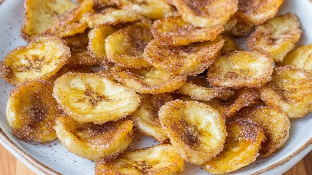 Cinnamon-Sugar Air Fryer Banana Chips