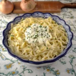 Polish Noodles with Sour Cream and Onions