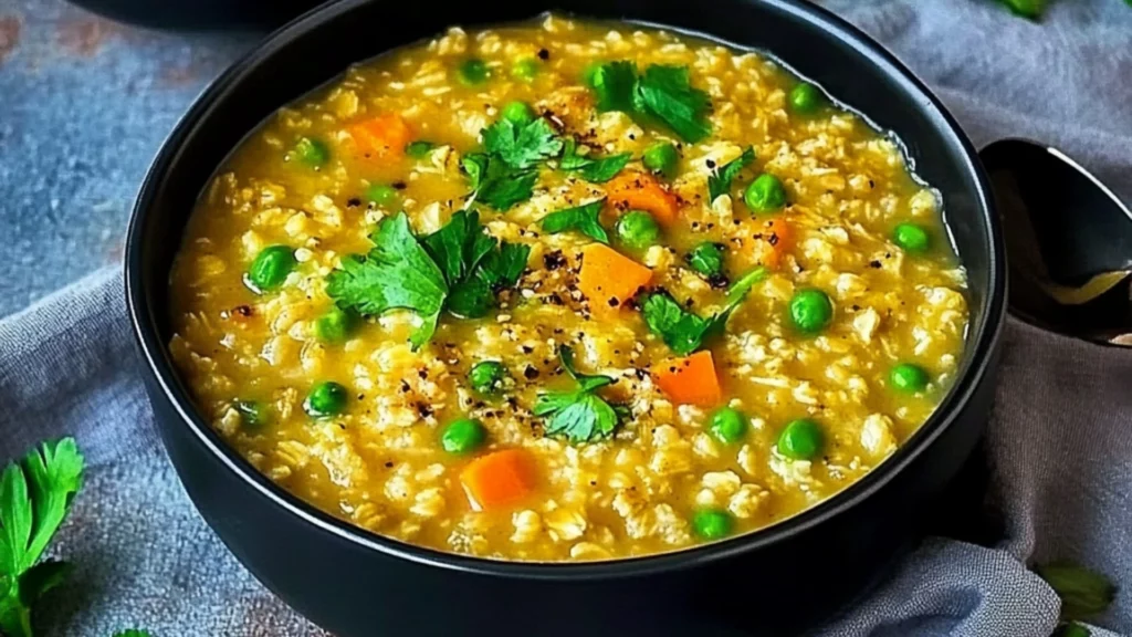 Savory oats, protein oatmeal, healthy oatmeal bowl