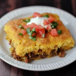 Easy Cheesy Taco Cornbread Casserole