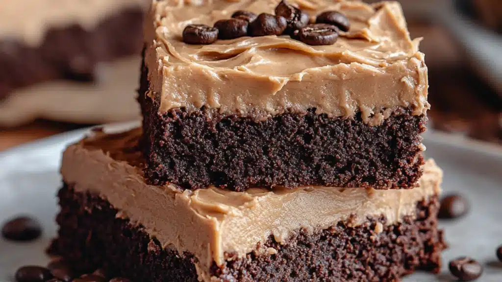 decadent coffee brownies with a mocha twist are the perfect dessert for any occasion