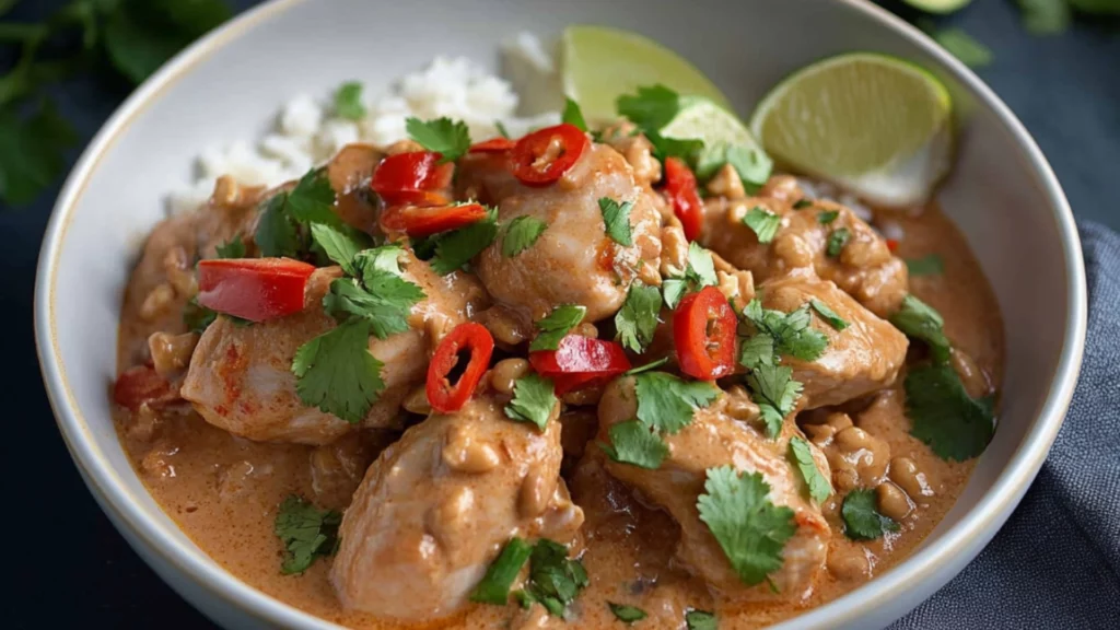 Crockpot Thai Peanut Chicken Recipe