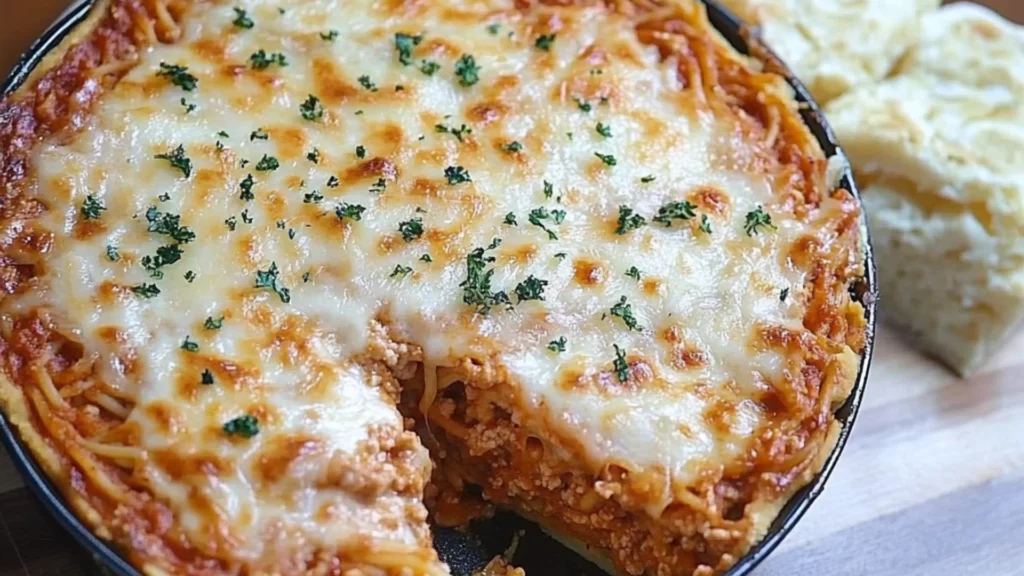Baked Spaghetti Pie Recipe