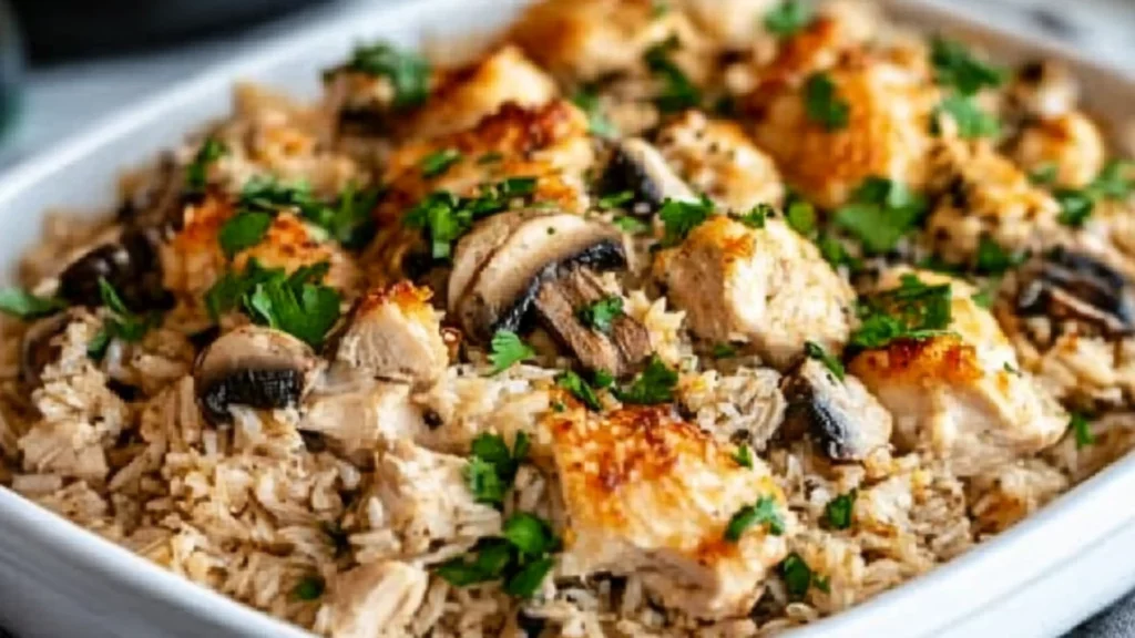 Chicken Mushroom Rice Casserole
