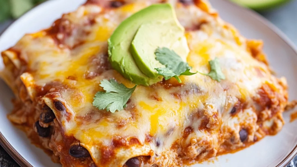 Bean and Cheese Enchilada Casserole