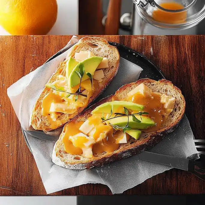 Peanut Butter Honey Pear Open-Faced Sandwiches