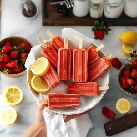 Strawberry Lemonade Popsicles