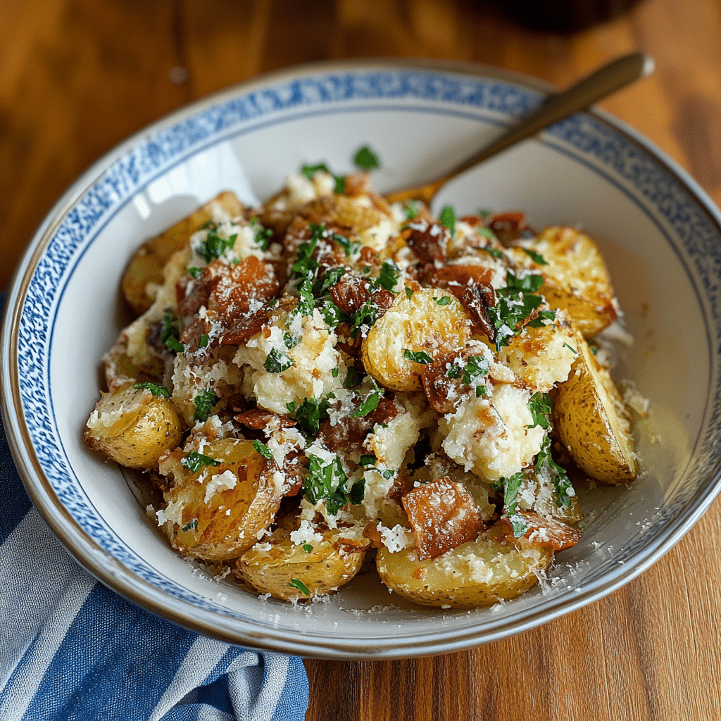 Crispy Smashed Potato Salad