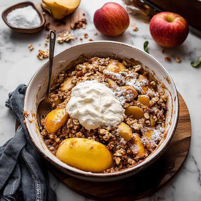 Healthy Peach Crisp