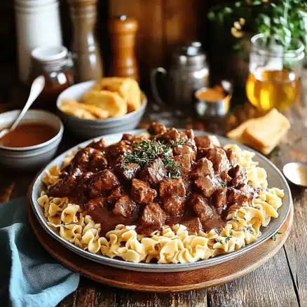 Slow Cooker Beef and Noodles