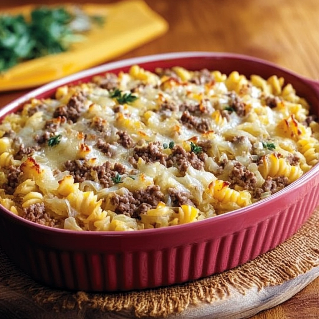 Sauerkraut Casserole with Ground Beef