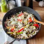 Philly Cheesesteak Skillet Using Ground Beef
