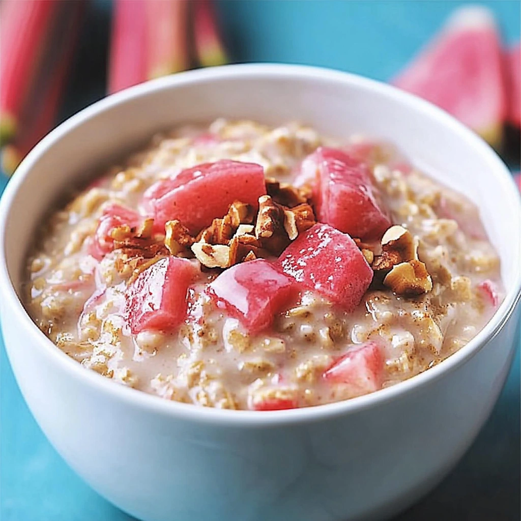 Creamy Rhubarb Overnight Oats