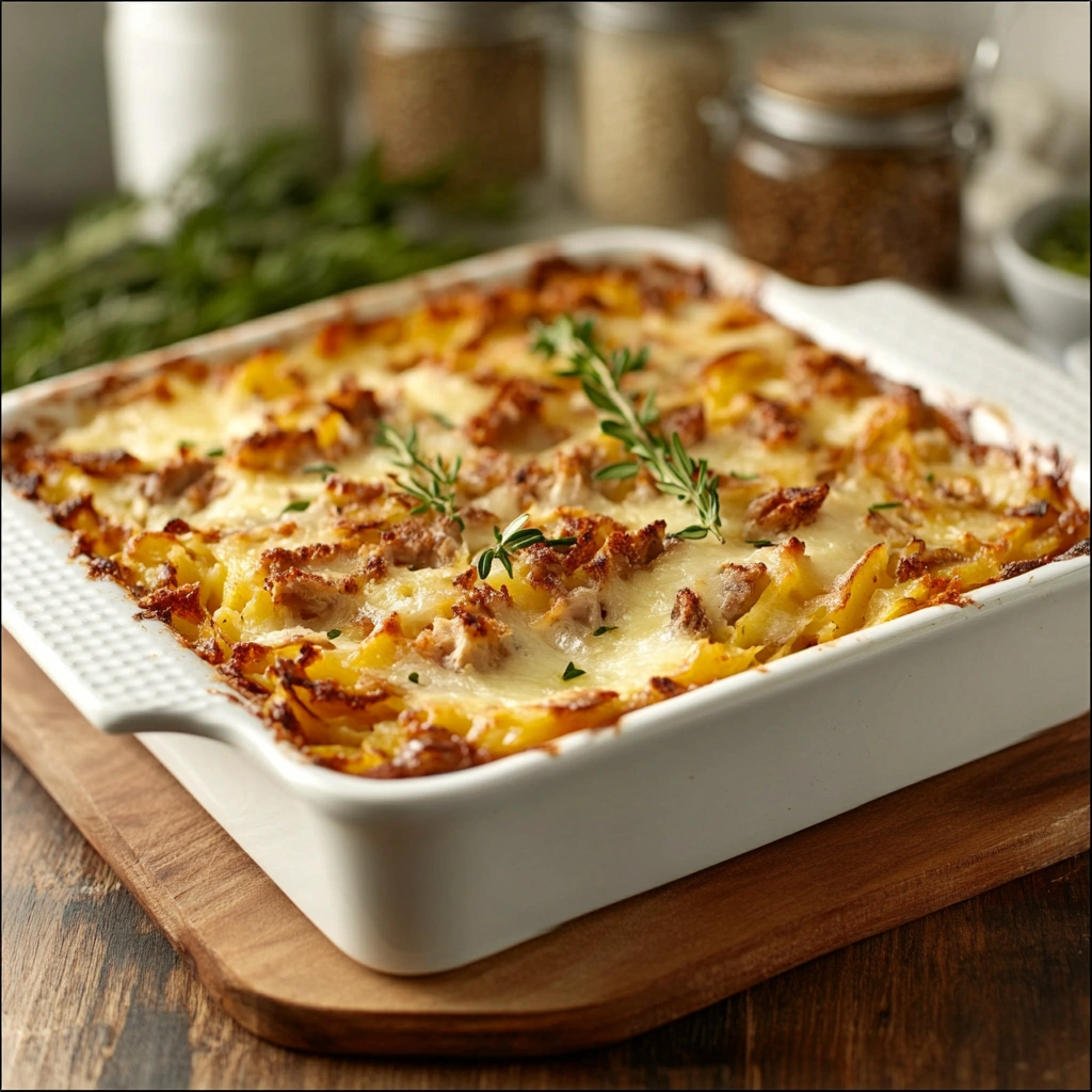 Breakfast Sausage Casserole Hashbrowns