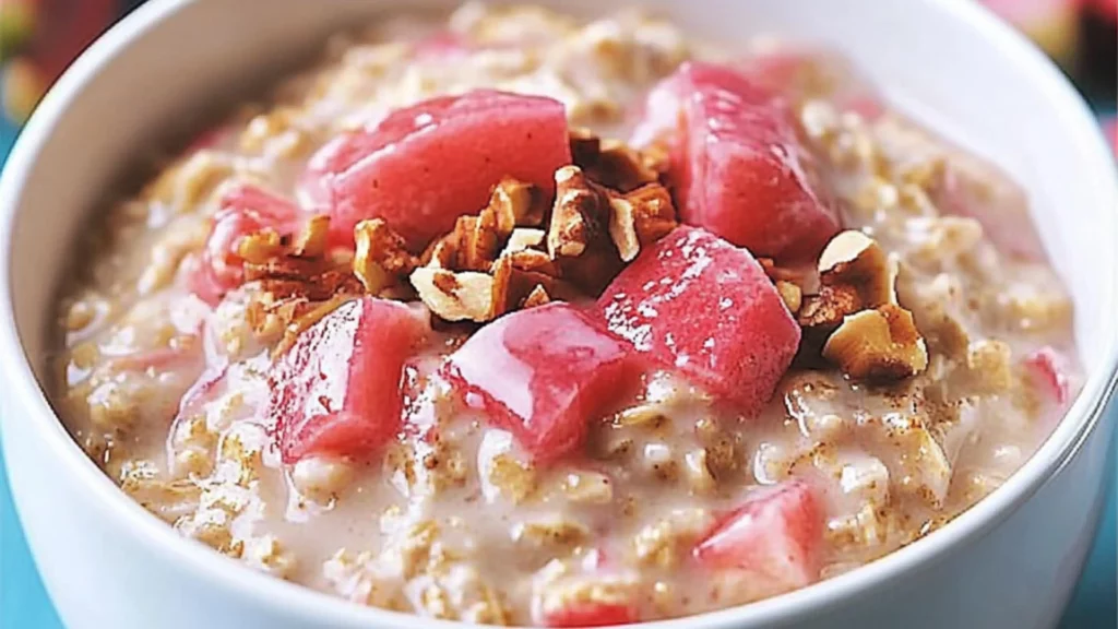Creamy Rhubarb Overnight Oats