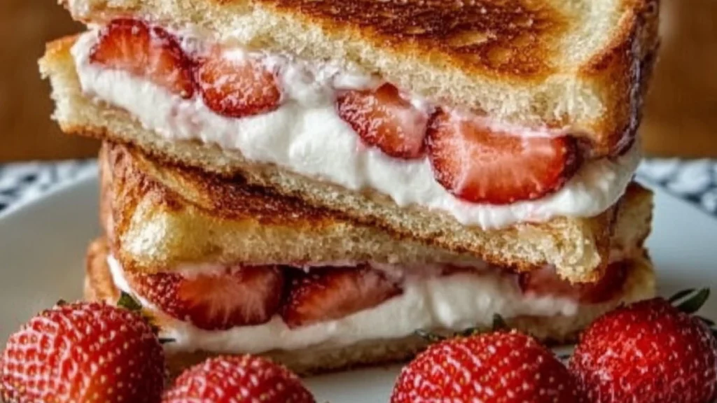 Fried Strawberry Cheesecake Sandwiches