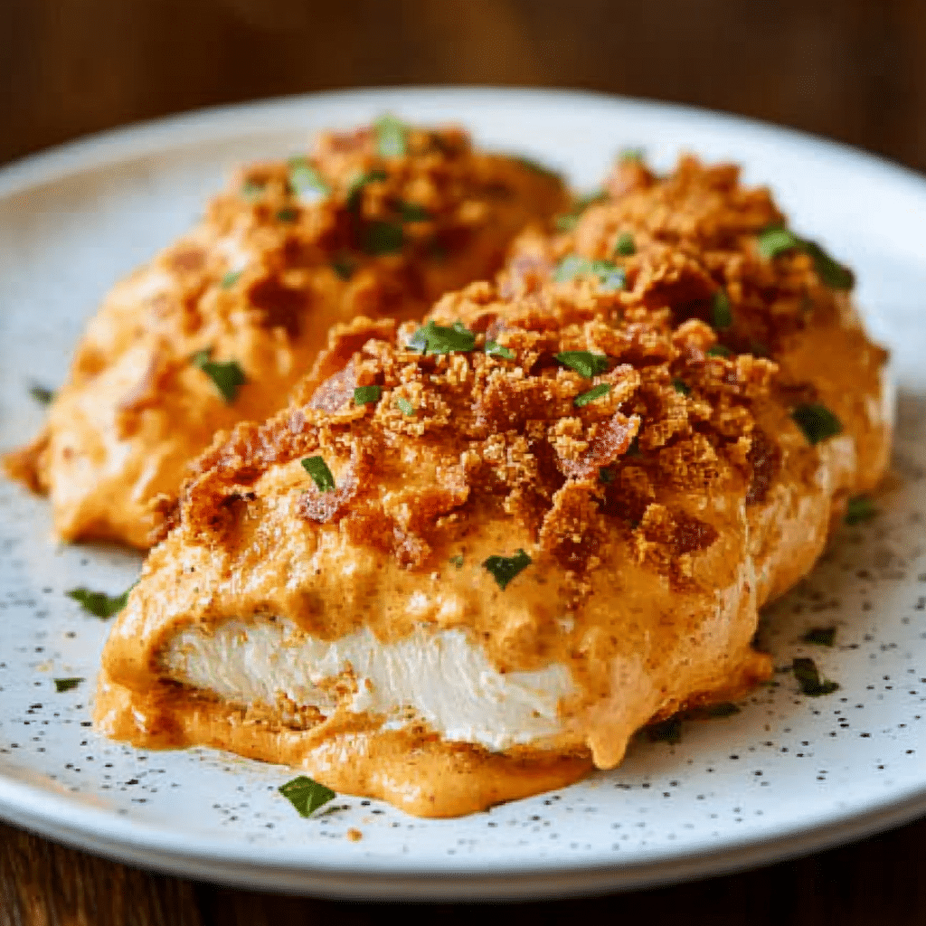 Cream Cheese and Bacon Stuffed Doritos Chicken