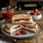Fried Strawberry Cheesecake Sandwiches