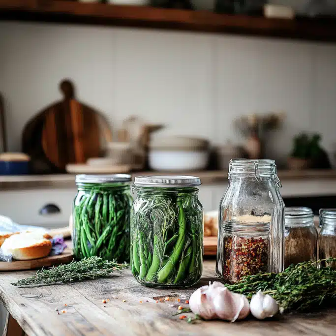 Spicy Pickled Dilly Beans