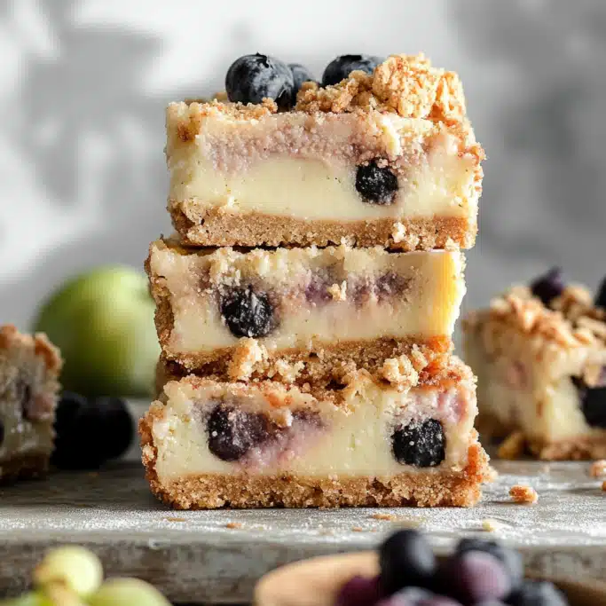 Blueberry Rhubarb Cream Cheese Bars