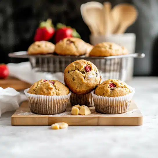 Easy and Healthy Banana Rhubarb Muffins