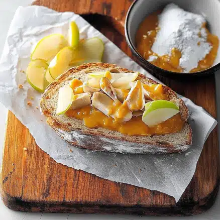 Peanut Butter Honey Pear Open-Faced Sandwiches