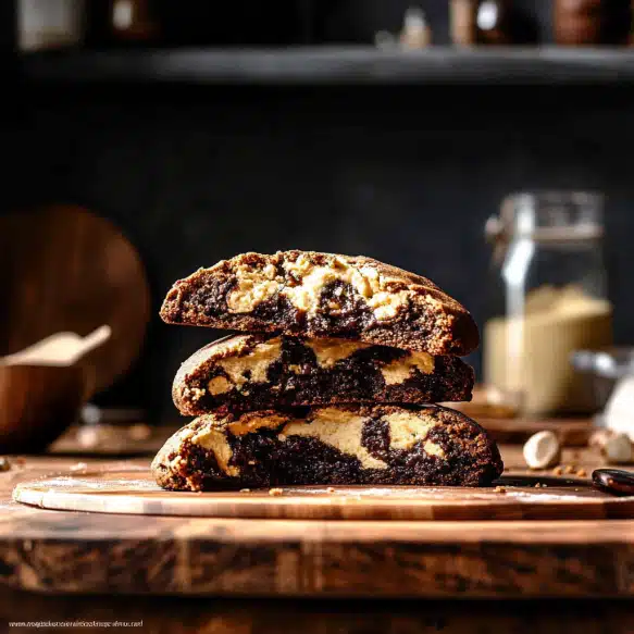 Peanut Butter-Filled Brownie Cookies