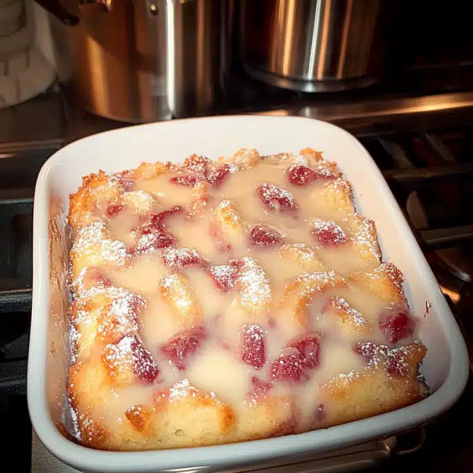 Strawberry Cream Cheese Cobbler