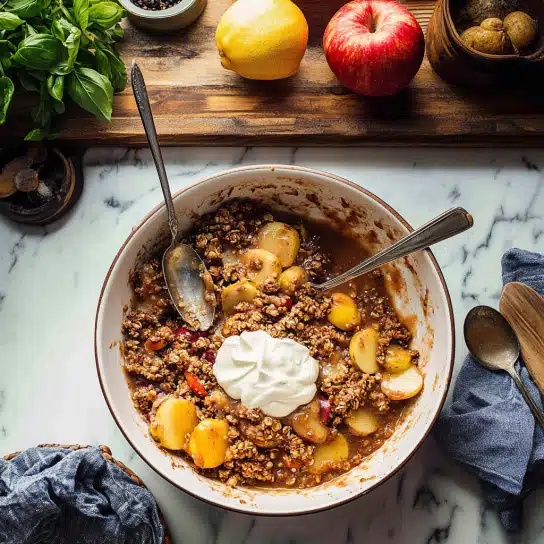 Healthy Peach Crisp