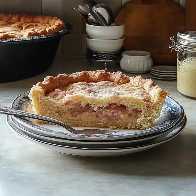 Grandma’s Rhubarb Custard Pie
