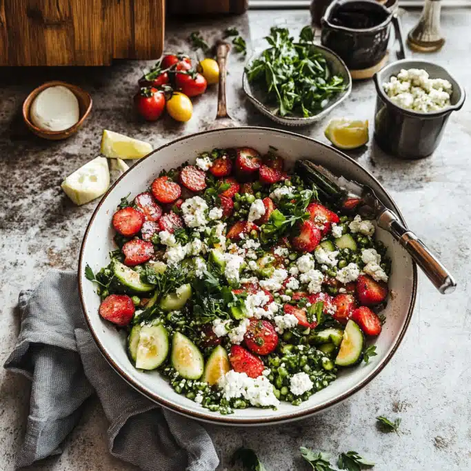 Strawberry Cucumber Mint Salad