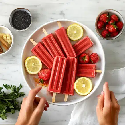 Strawberry Lemonade Popsicles
