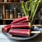 Rhubarb and Greek Yogurt Popsicles