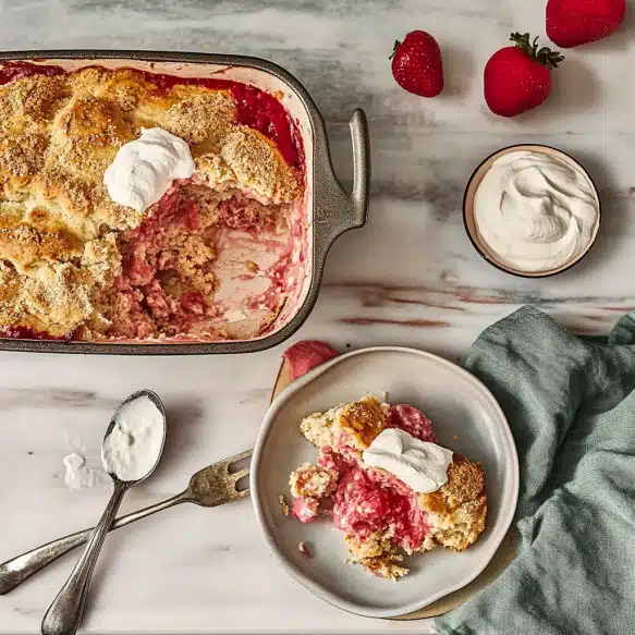 Strawberry Cheesecake Dump Cake