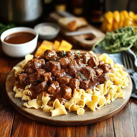 Slow Cooker Beef and Noodles